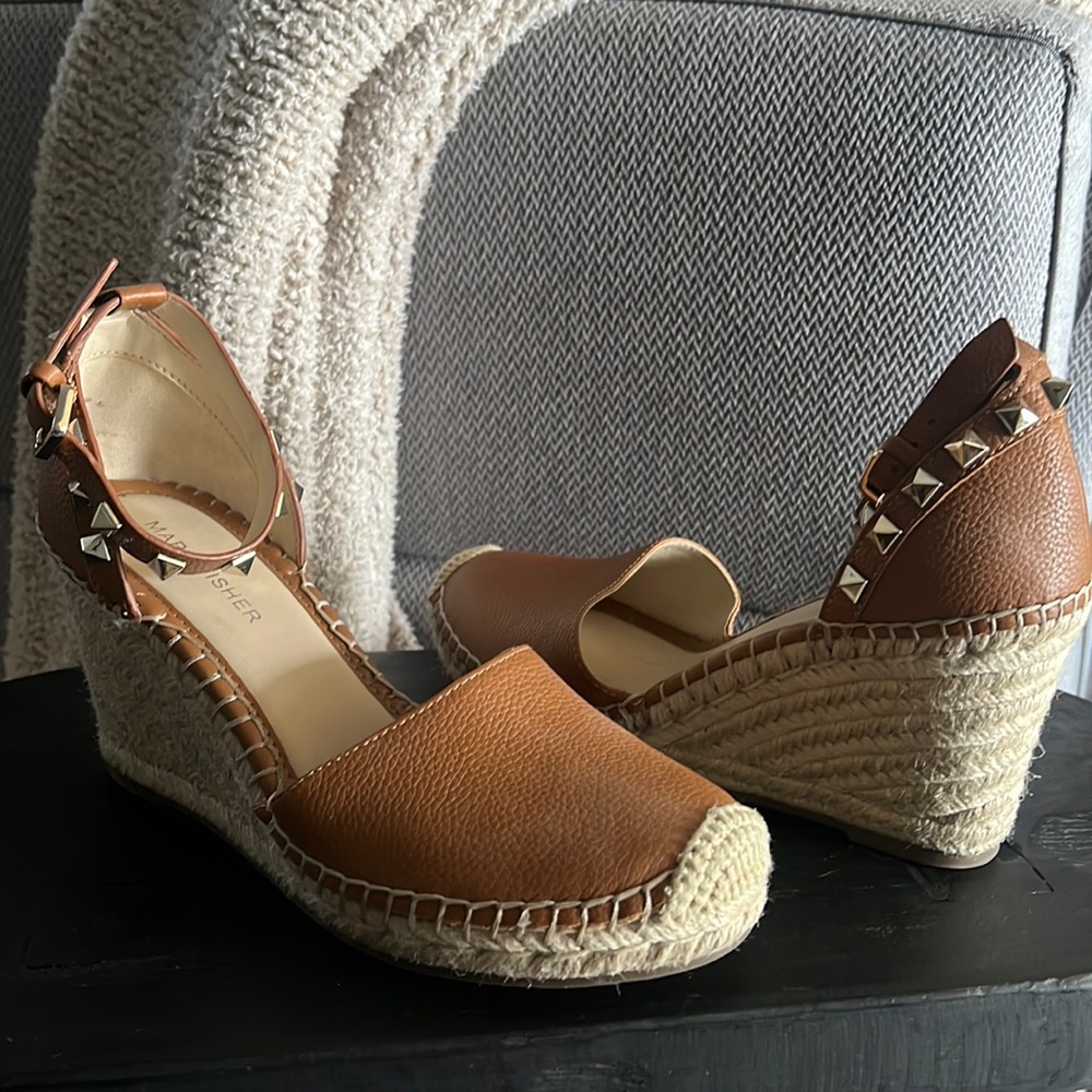 Marc Fisher Studded Espadrille Wedge!